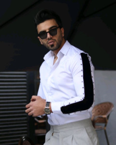 پیراهن مجلسی ابریشم مردانه