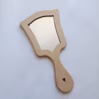 آینه دستی چوبی مدل مدرن