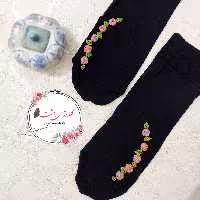 جوراب گلدوزی با دست طرح120