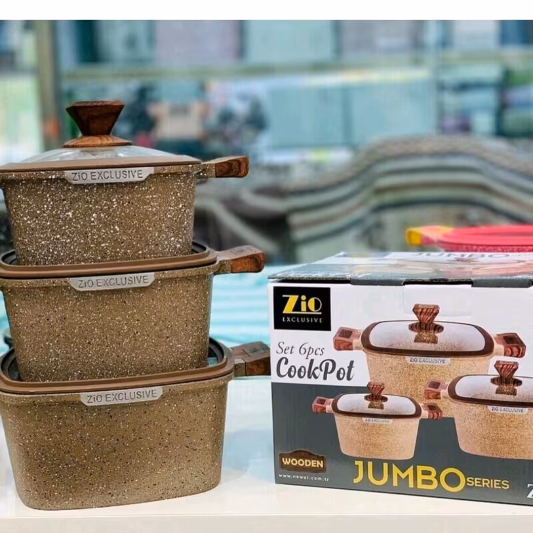 سرویس قابلمه 6 پارچه زیو طرح جامبو مدل zio-z-8350-28