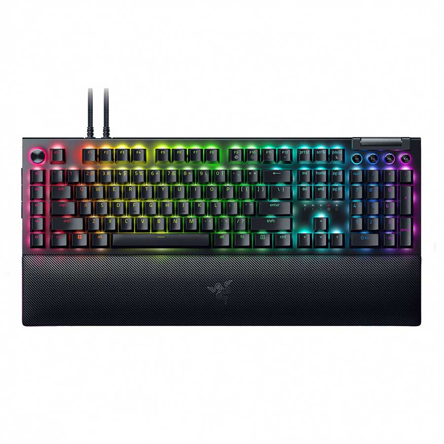 قیمت و خرید کیبورد گیمینگ باسیم ریزر BlackWidow V4 Pro Green Switch | یاس ارتباط