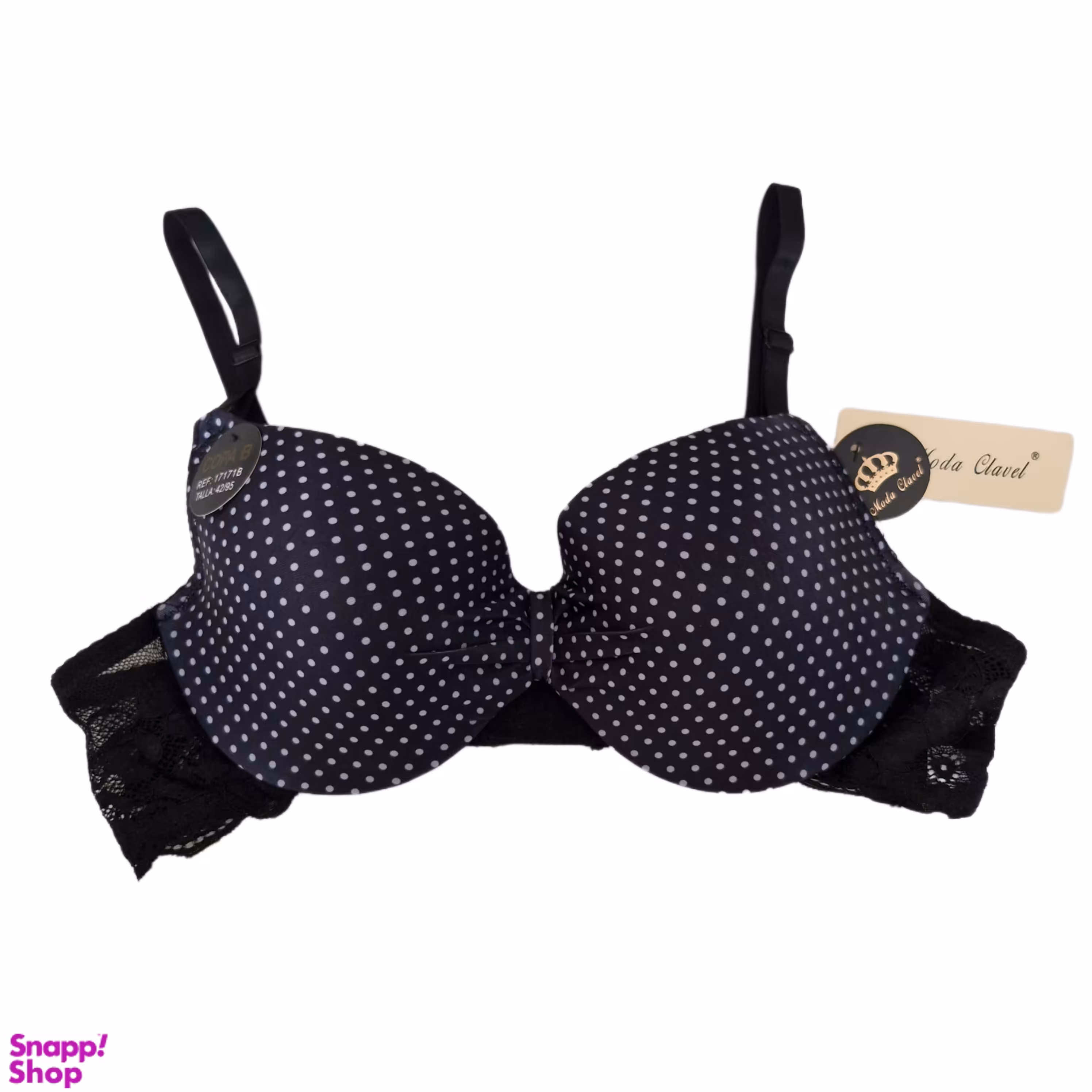 سوتین زنانه مدل خال خالی کد 05 رنگ سرمه ای