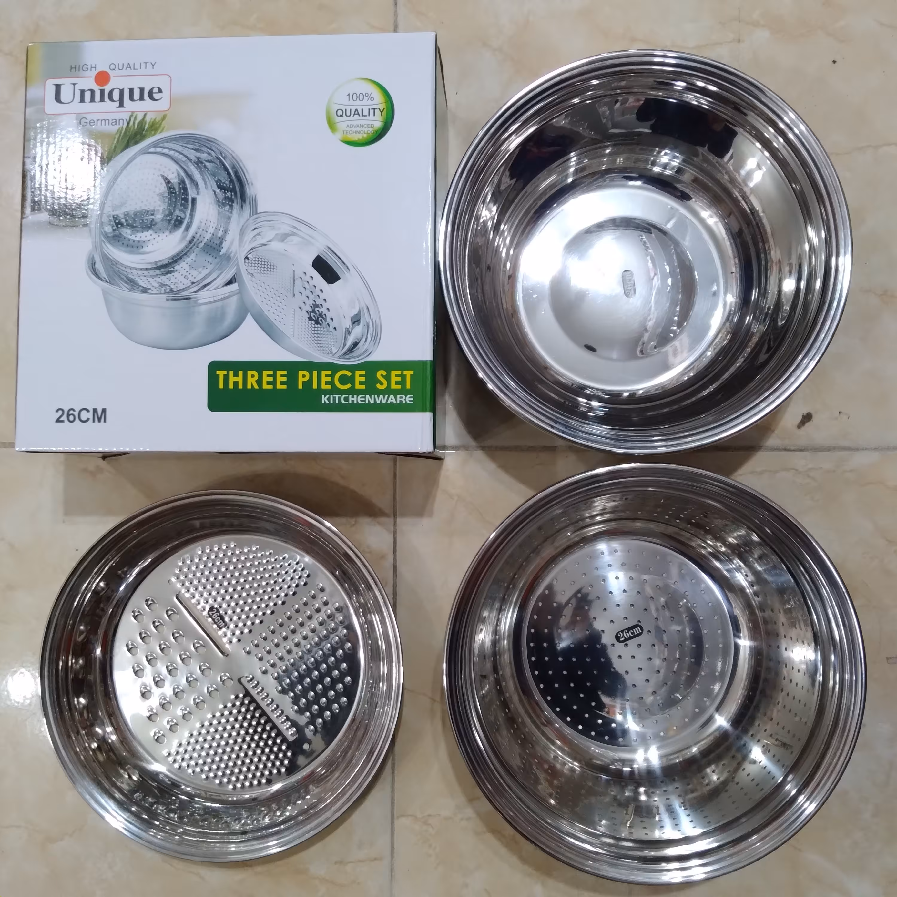 سرویس آبکش لگن رنده یونیک ست سایز26