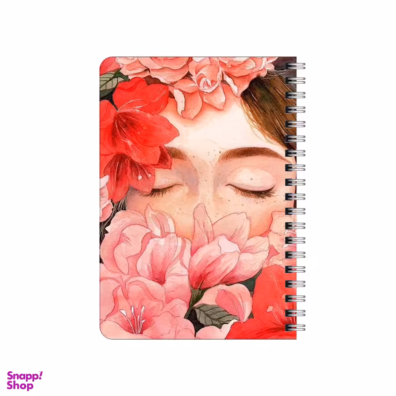 دفترچه یادداشت بامبیلیپ مدل چوبی طرح دختر و گل کد 0219240