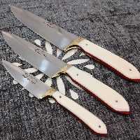 چاقوی آشپزخانه 3 پارچه هنر دست استاد حیدری