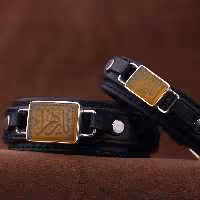 دستبند چرم طبیعی ست شرف الشمس اصل کد 475 ( دستبند شرف الشمس )