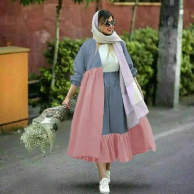 مانتو دامن میکرو ساده گرم بالا