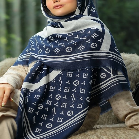 روسری سوپر نخ طرح لویی ویتون 2 کد65188