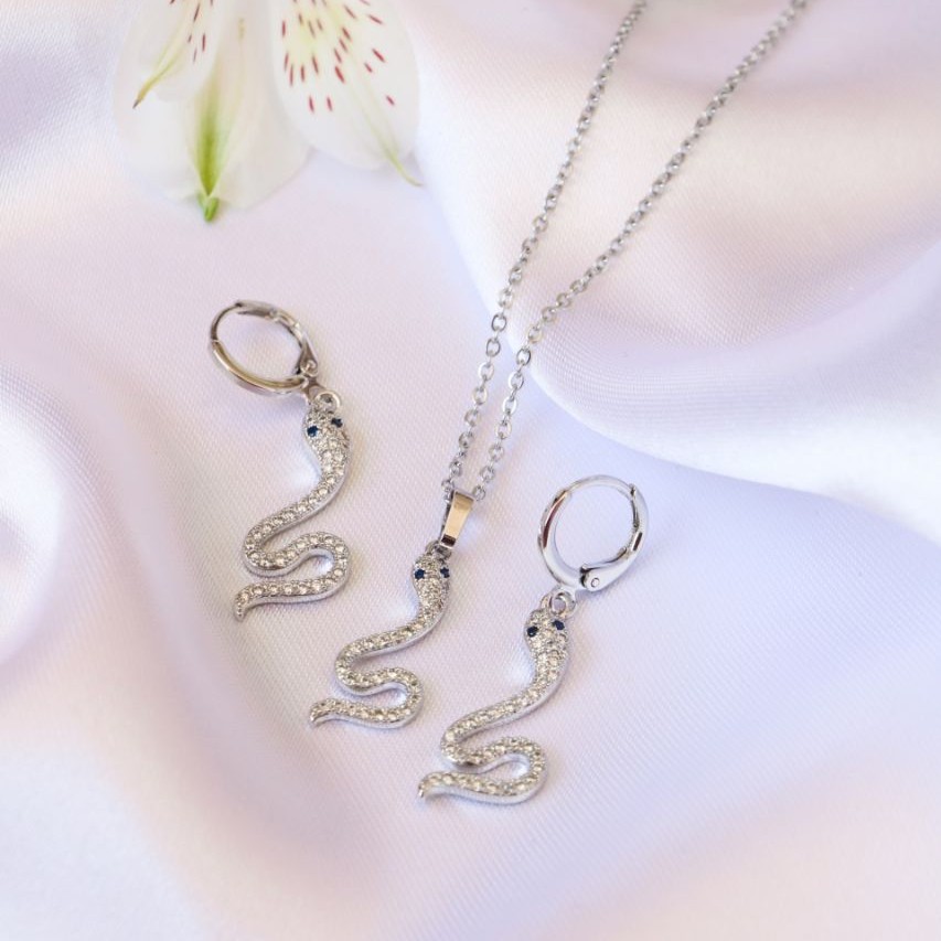 نیم ست استیل ماری آبکاری با اب نقره 