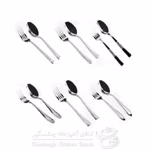 قاشق و چنگال 12 پارچه استیل یونیک مدل UN-5768