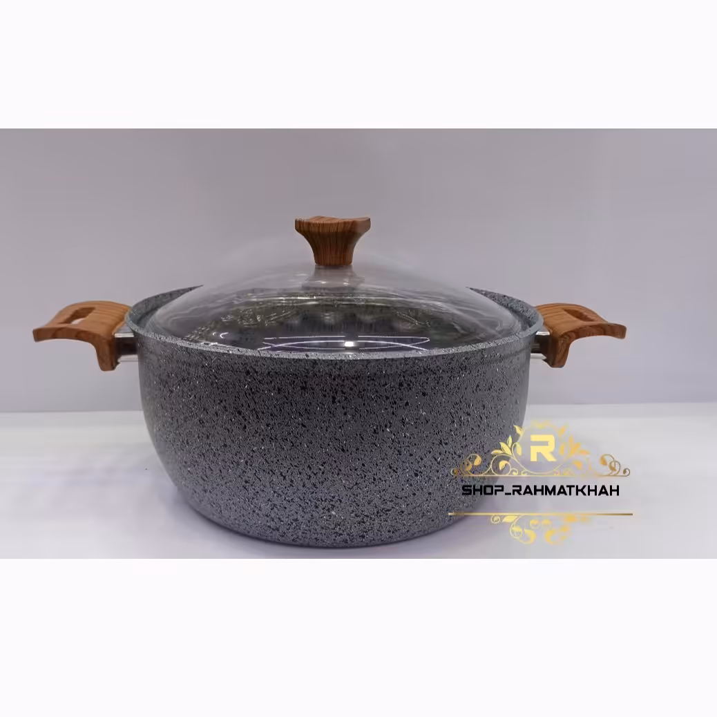قابلمه گرانیتی سایز 28 تمام گرانیتی کیفیت بسیار عالی در دو رنگ مشکی وطوسی (ارسال با باربری وپس کرایه)