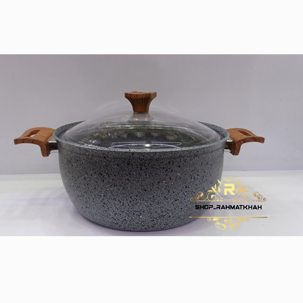 قابلمه گرانیتی سایز 28 تمام گرانیتی کیفیت بسیار عالی در دو رنگ مشکی وطوسی (ارسال با باربری وپس کرایه)