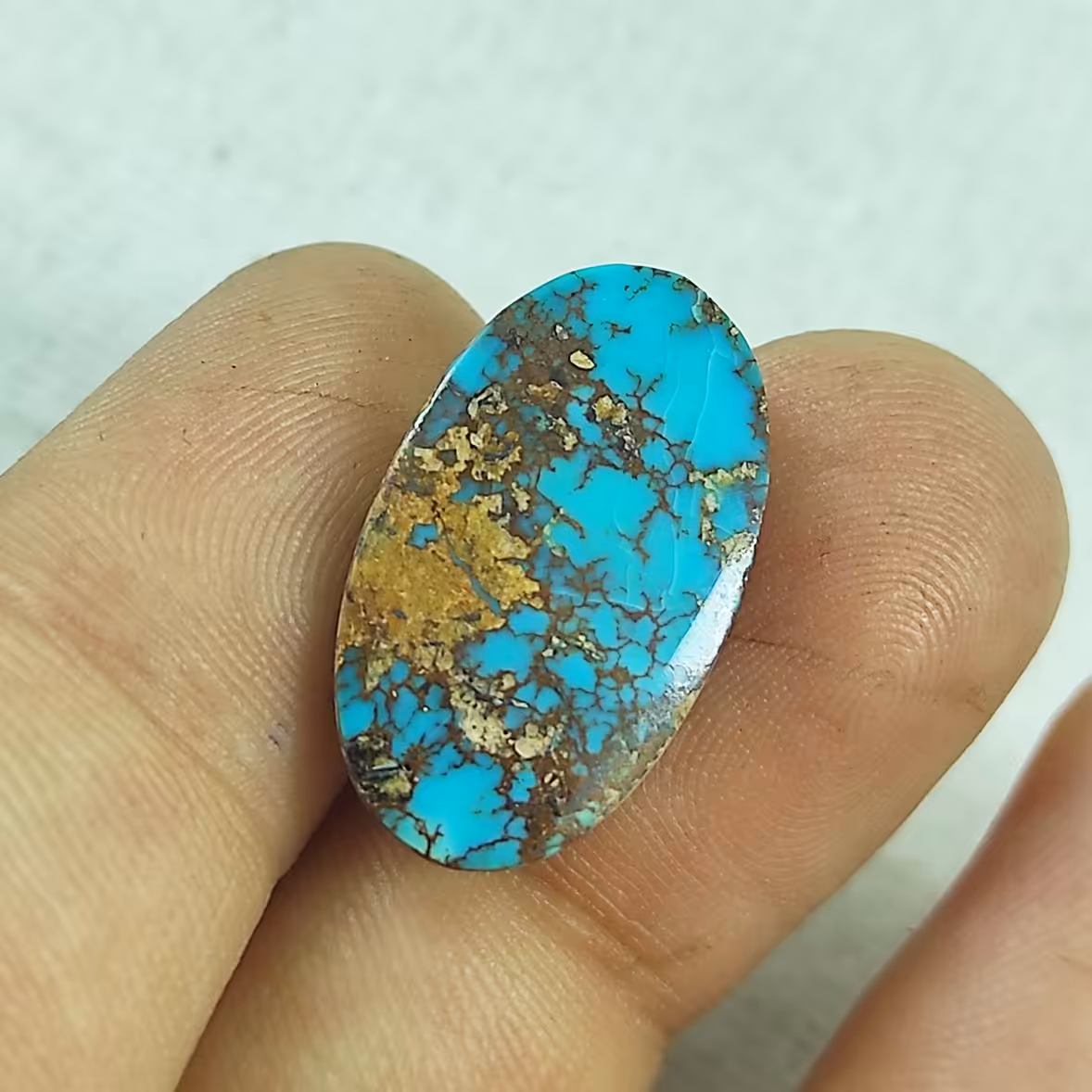 سنگ فیروزه نیشابور طبیعی مدل گرد کد 11525001