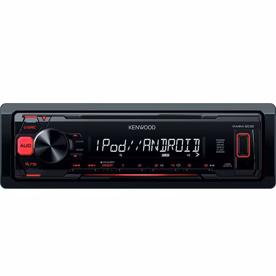 پخش کننده خودرو کنوود مدل KMM-202 با قابلیت اتصال به iPod/iPhone