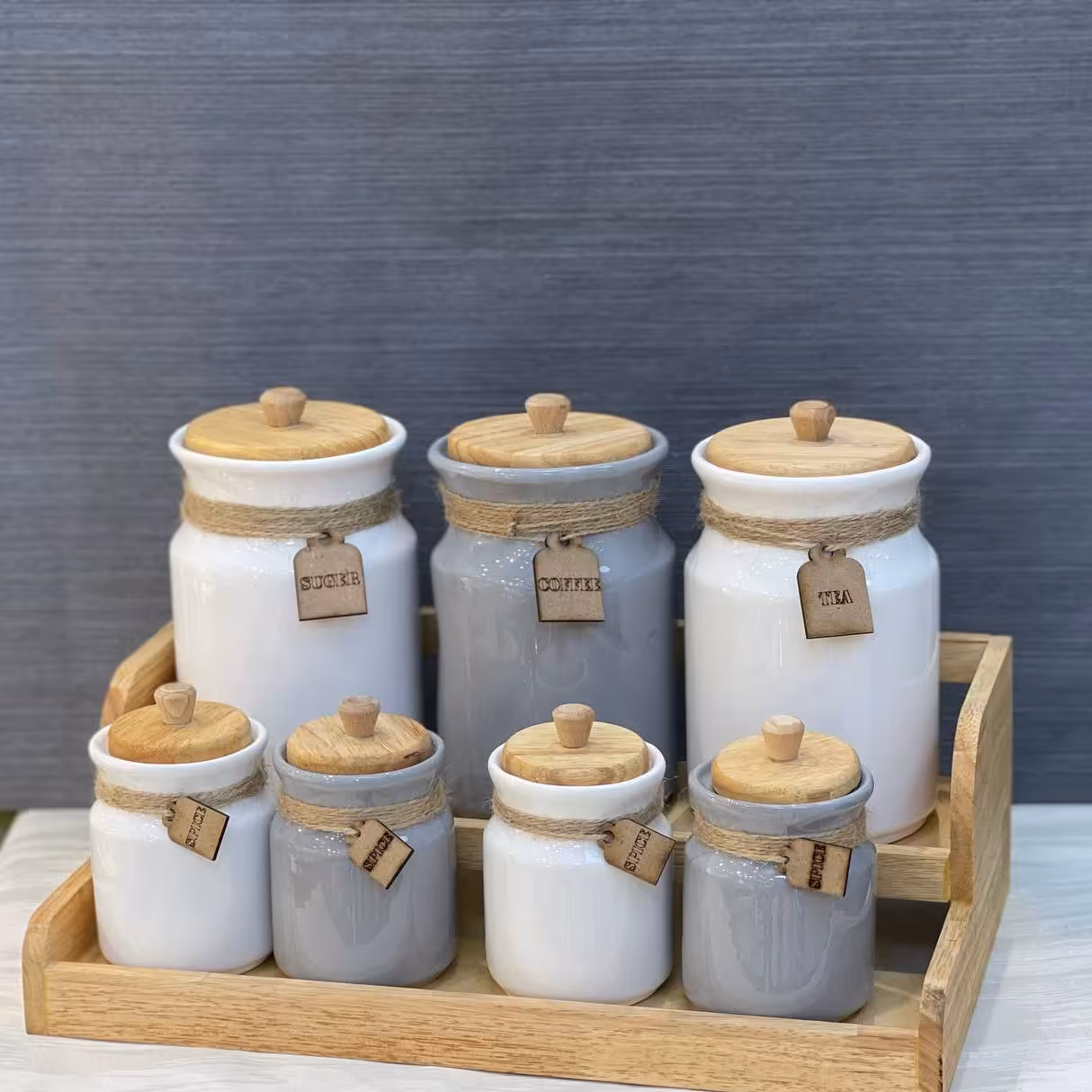 پاسماوری 7 پارچه درب بامبو همراه با استند، در سه رنگ مختلف همراه سه طرح استند مختلف 