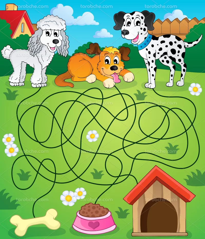 وکتور مسیریابی سگ | گرافیک با طعم تربچه