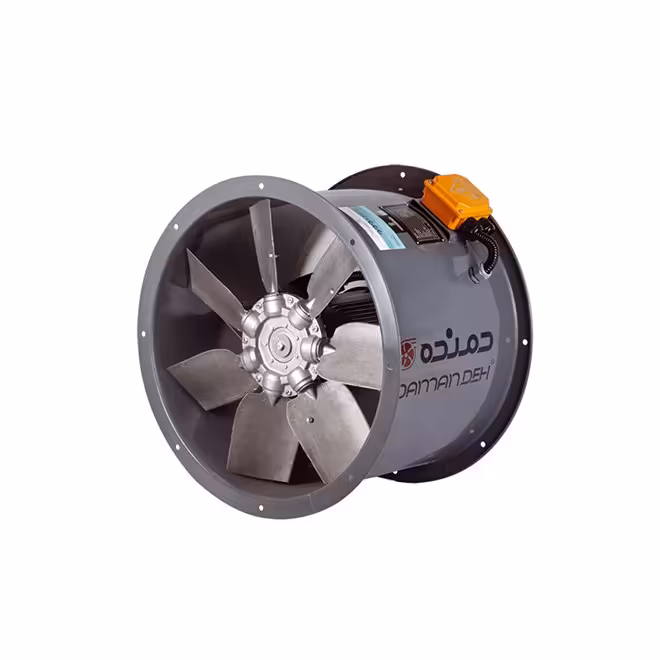  فن آکسیال سیلندری دمنده مدل DAMP-KN140-4T-900-30deg سری DAMP