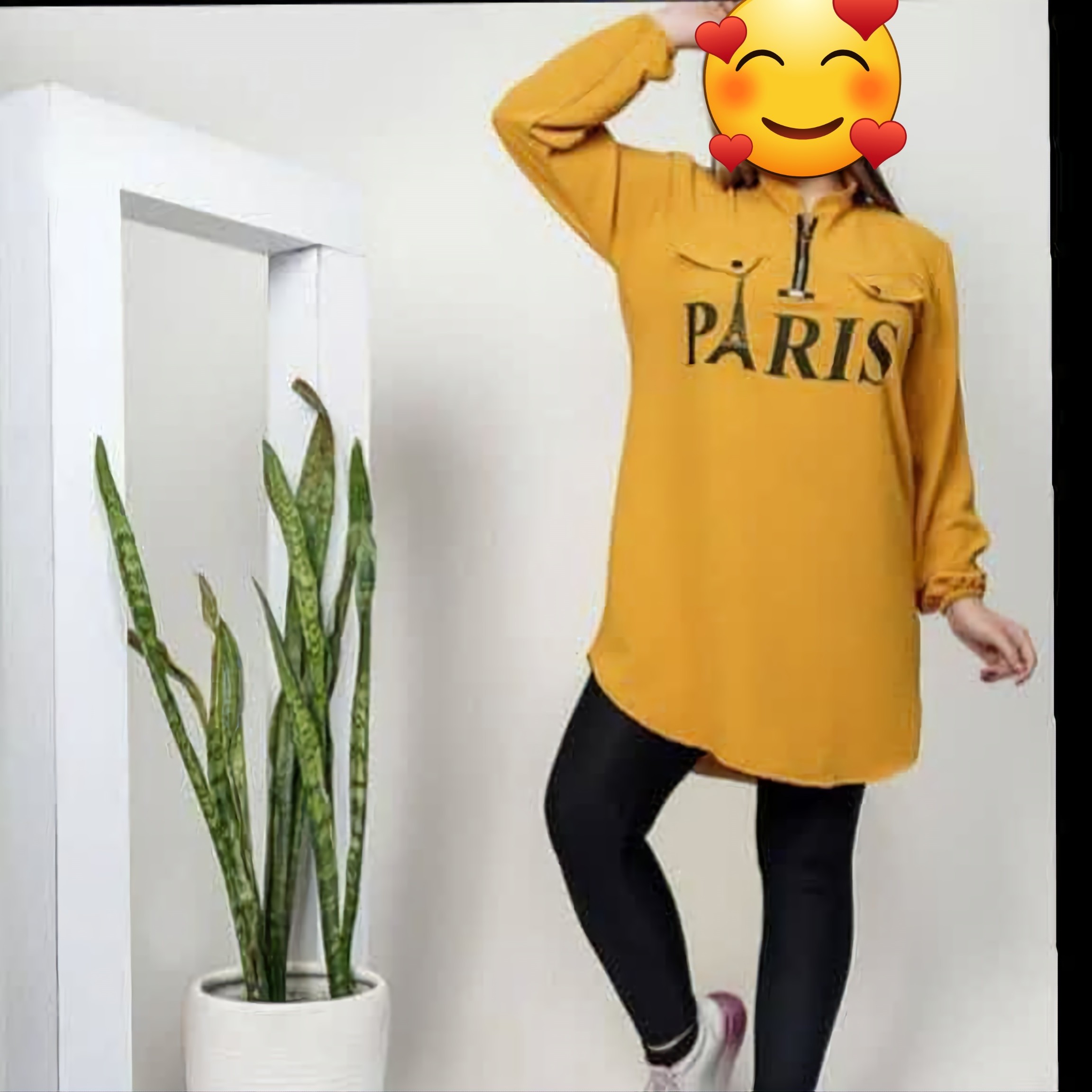 تونیک قد بلند نیم زیپ PARIS