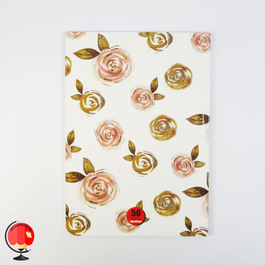 دفتر مشق 50 برگ طرح گلها آپادانا