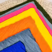 شال پلیسه نخی ساده