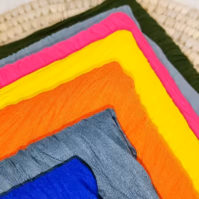 شال پلیسه نخی ساده