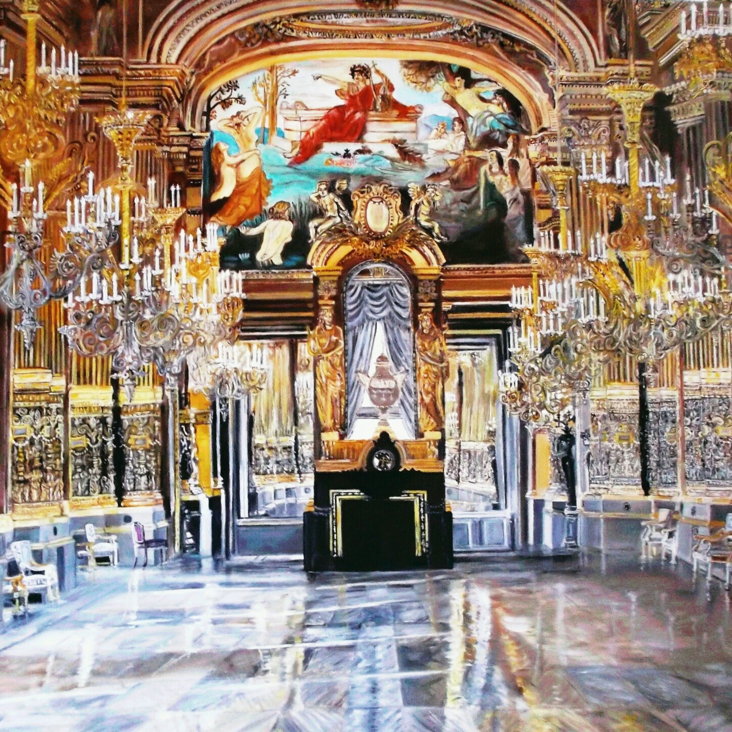 نقاشی رنگ روغن از کاخ الیزه