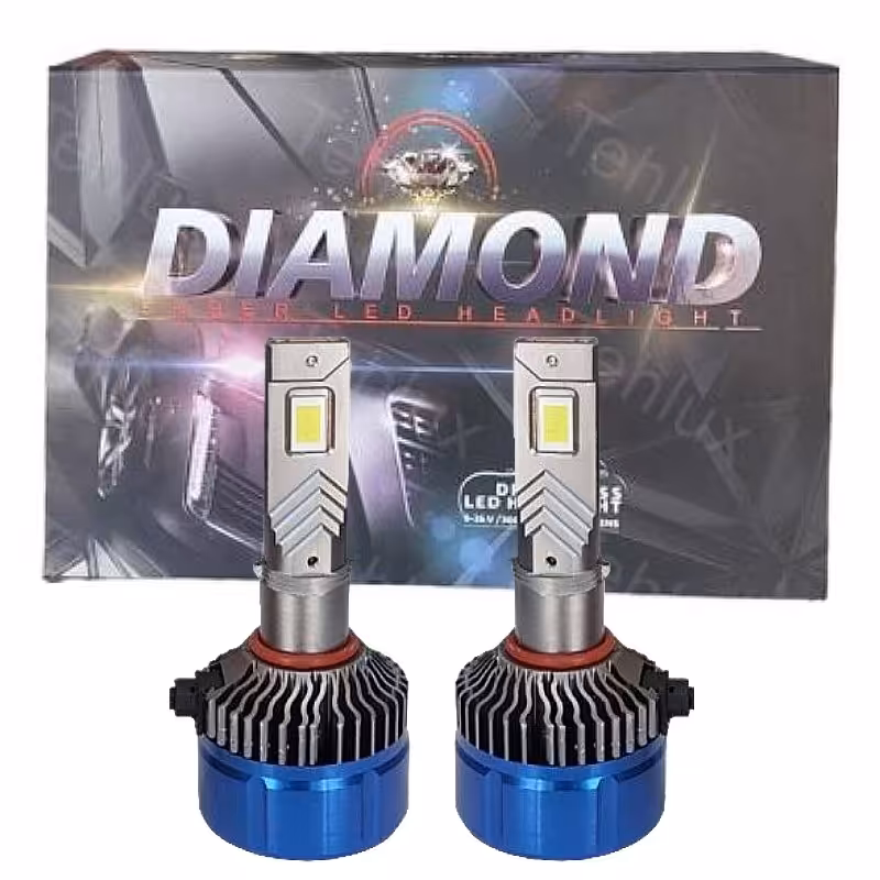 هدلایت دو طرفه ام زد ام مدل دیاموند پایه H7 با یکسال گارانتی