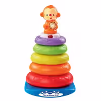 جورچین و حلقه هوش میمون موزیکال وی تک Stack Discover Rings 166303 vtech