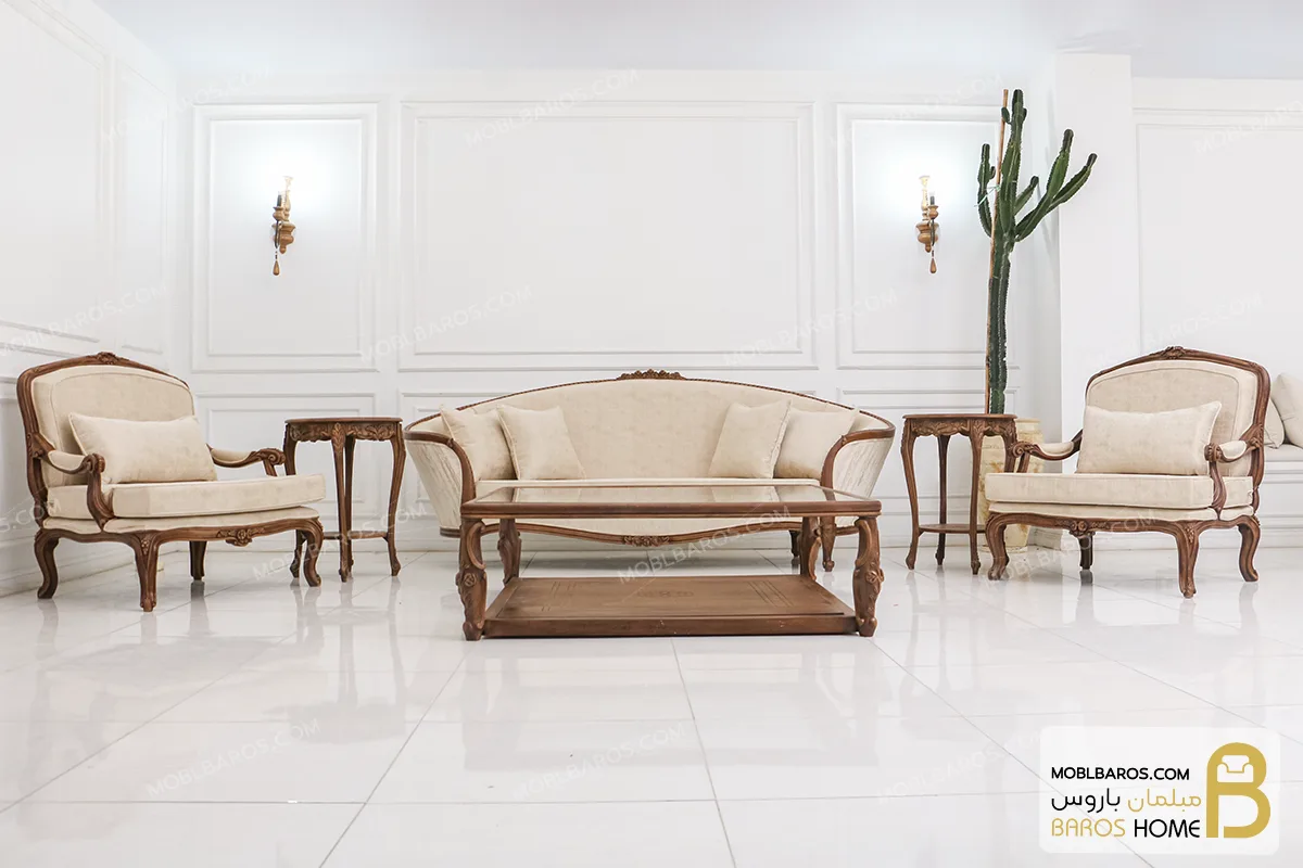 نیم ست مبلمان 5 نفره لورنزو کلاسیک کد 2