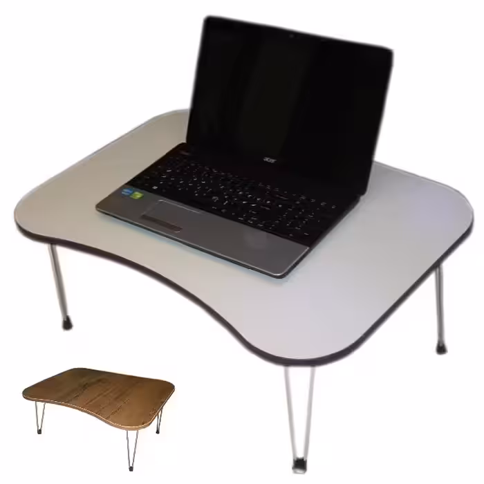 میز تحریر تاشو سفید وایت بردی و طرح چوب