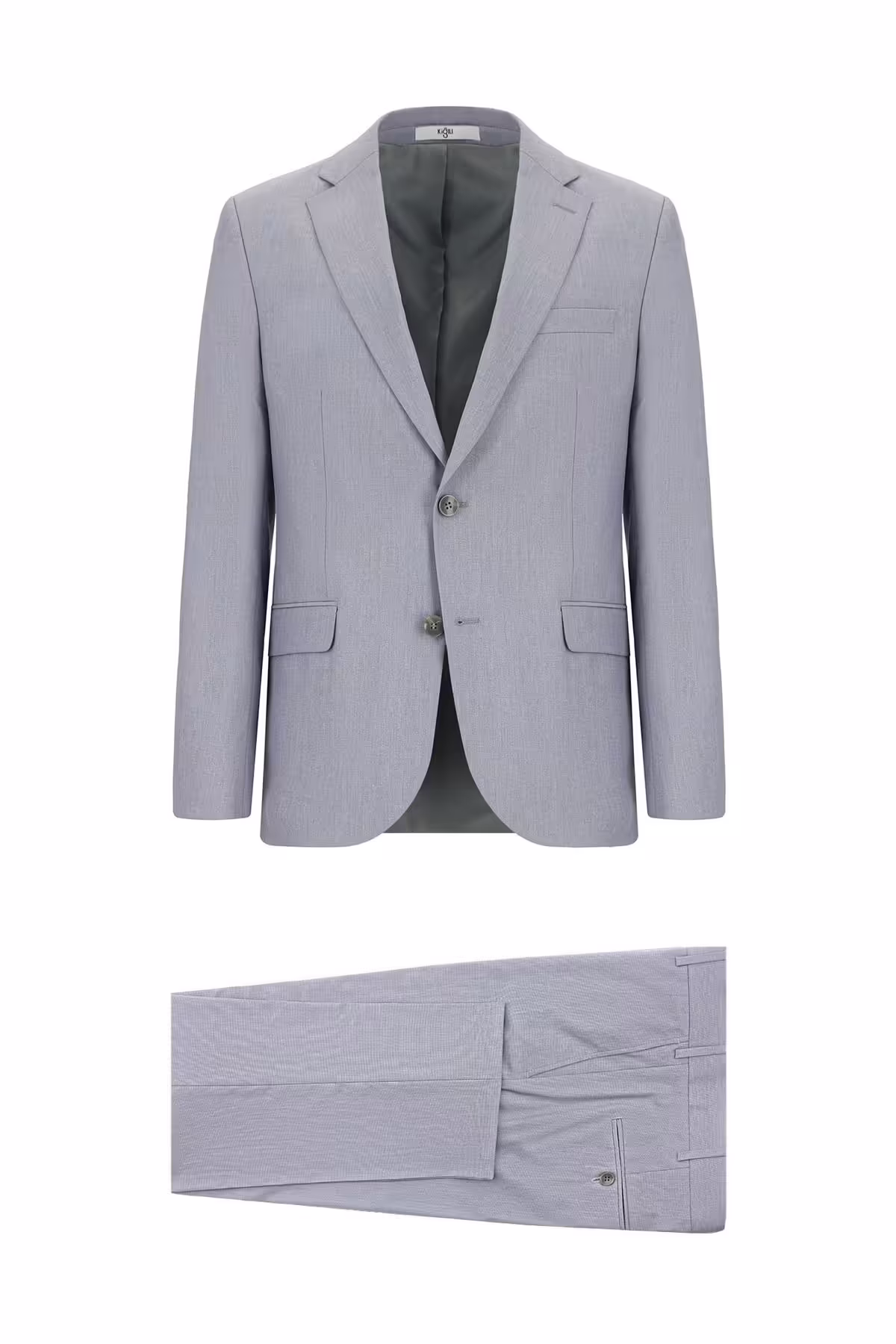 کت وشلوار خاکستری مردانه و شلوار کلاسیک برش باریک Kiğılı
