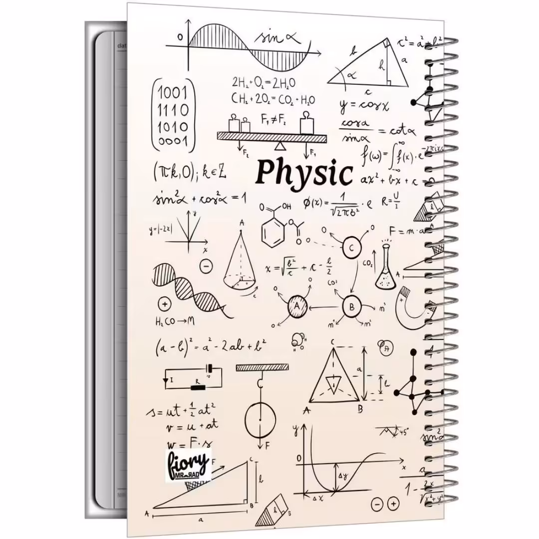 دفتر جلد سخت سیمی صد برگ فیزیک