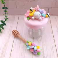 ظرف عسل به همراه قاشق عسل  بانکه عسل