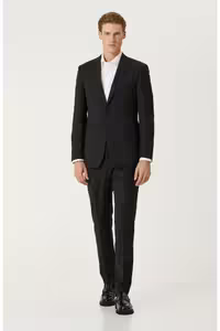 کت وشلوار مشکی مردانه و شلوار مخلوط پشم سیاه نتورک Network
