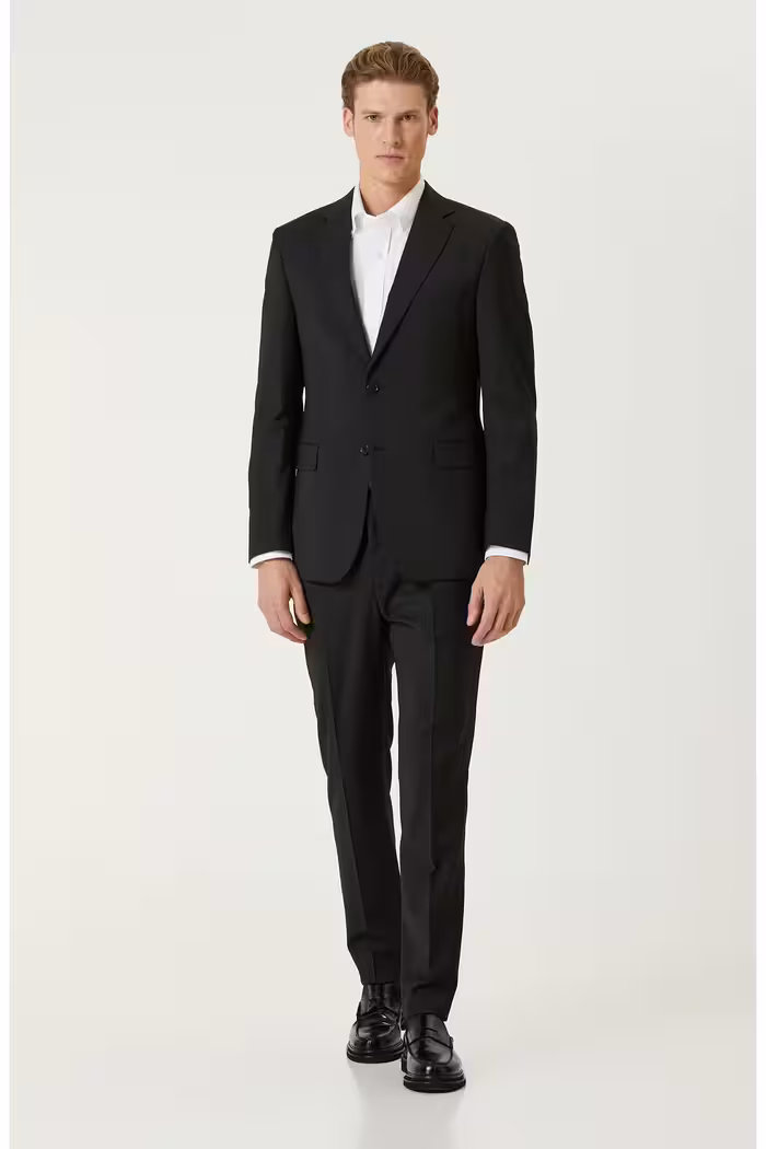 کت وشلوار مشکی مردانه و شلوار مخلوط پشم سیاه نتورک Network