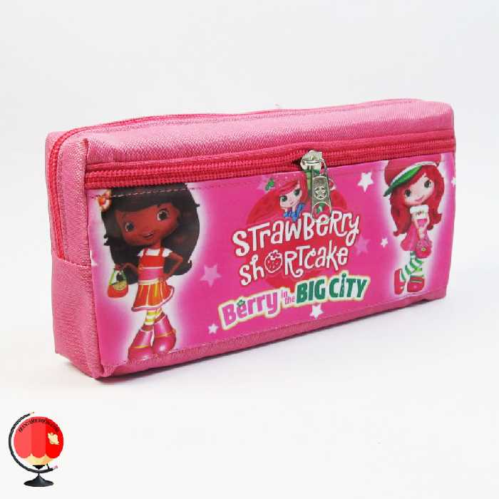 جامدادی دخترانه دوزیپ طرح دختر توت فرنگی