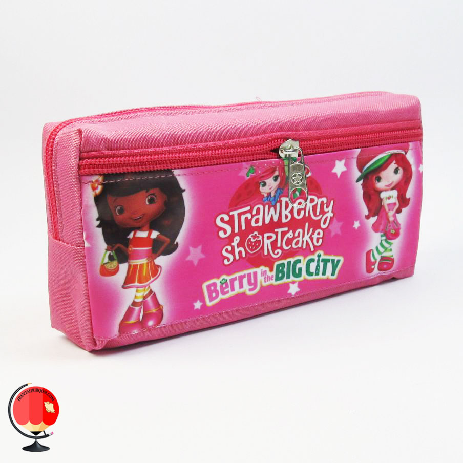 جامدادی دخترانه دوزیپ طرح دختر توت فرنگی