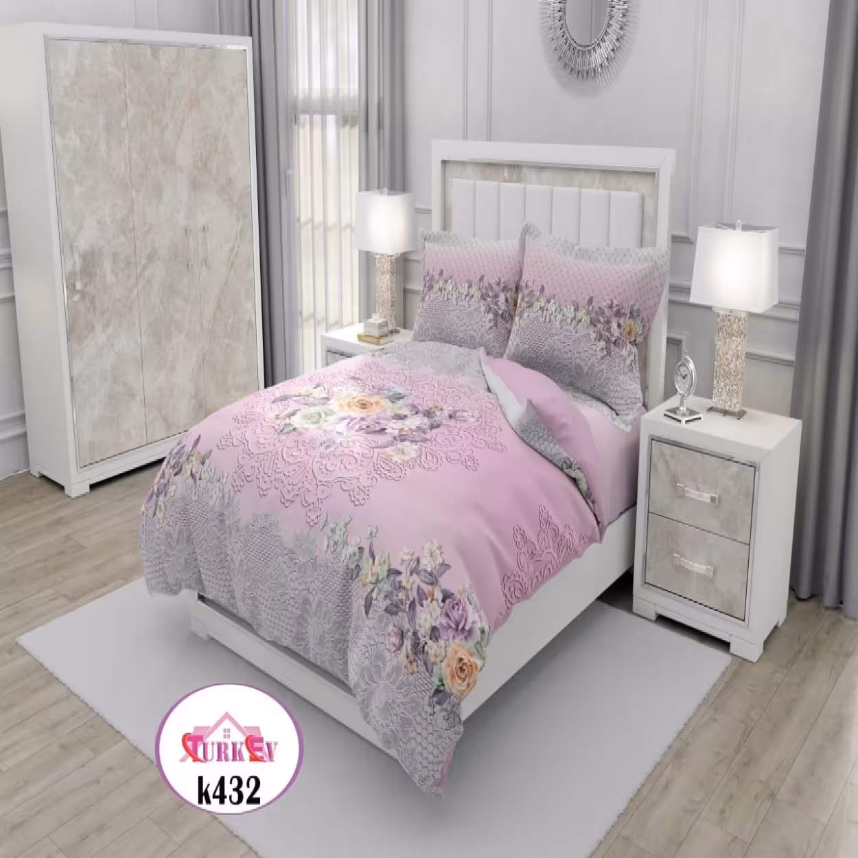 سرویس روتختی ترک إو turkev کد K-432 دونفره 6 تکه