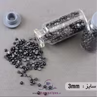 نگین DMC حرارتی هشت ضلعی مشکی 3 میل