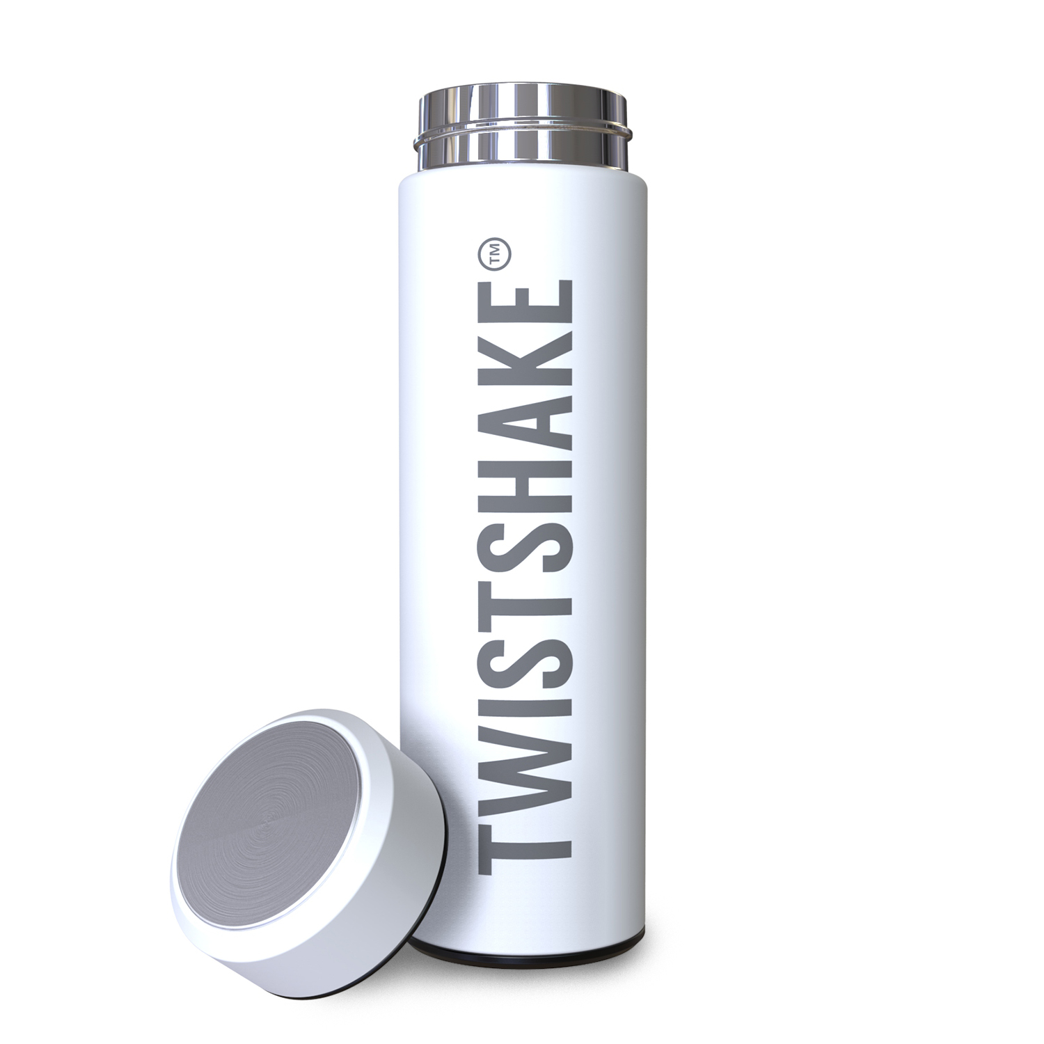 فلاسک سرد و گرم 420 میلی لیتر رنگ سفید با جنس فولاد ضد زنگ تویست شیک «Twistshake»