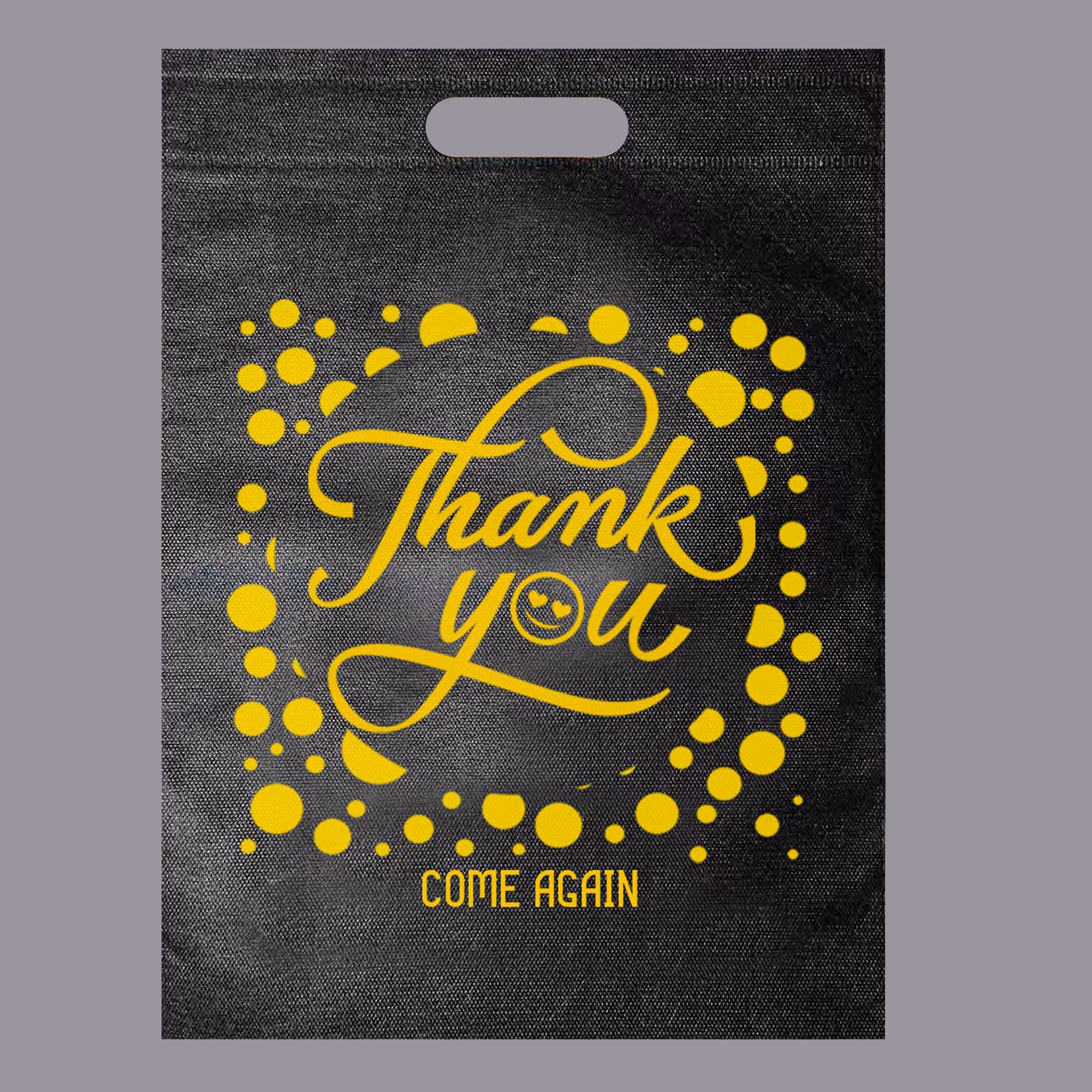 ساک پارچه ای 25 در 35 بسته 50 عددی مشکی چاپ طلایی