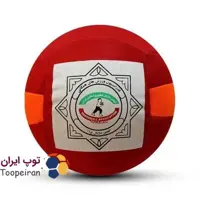 توپ داژبال بازی وسطی قدیم  رنگ قرمز  رویه پارچه ای سایز4