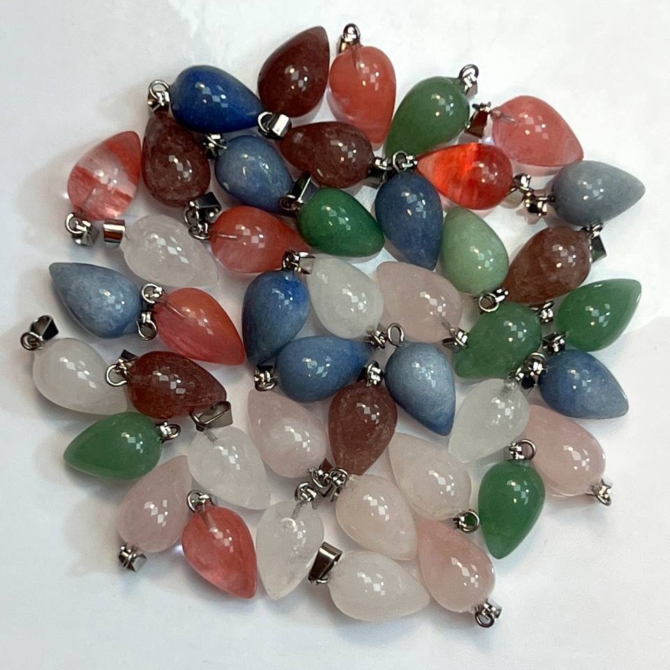 پلاک سنگ اشکی سایز 15گوشواره ای