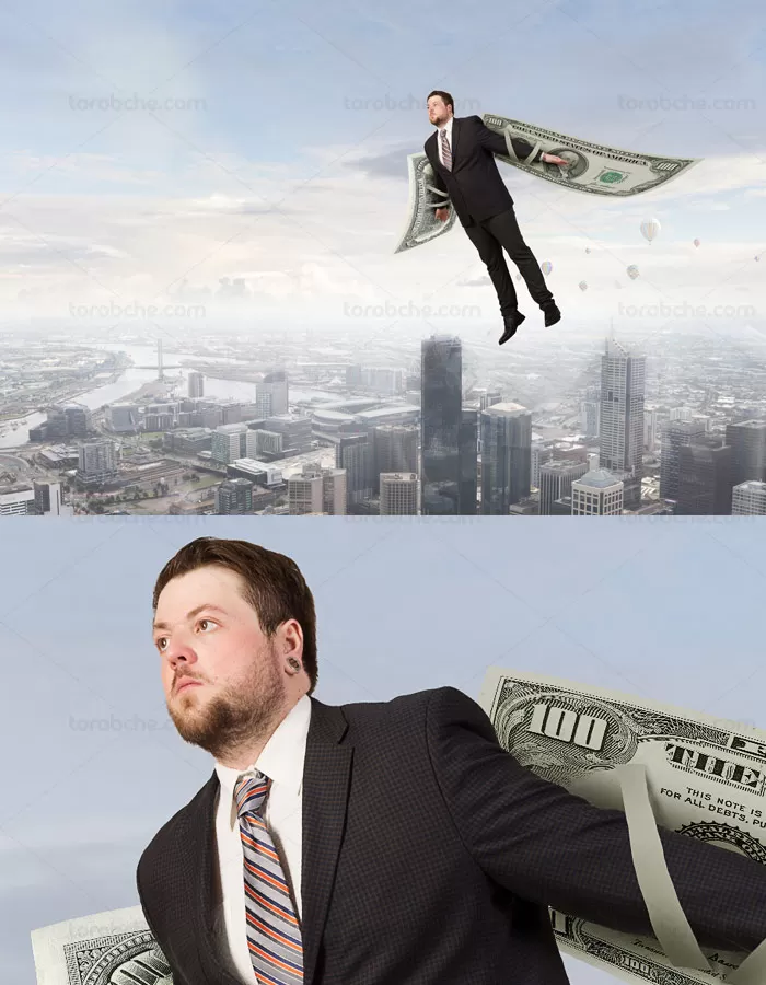 عکس با کیفیت مفهومی کسب و کار پیشرفت کسب و کار با پول