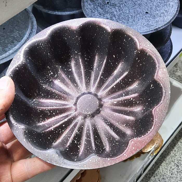 قالب تفلون گرانیتی ته چین و کته تک نفره طرح گل خورشیدی