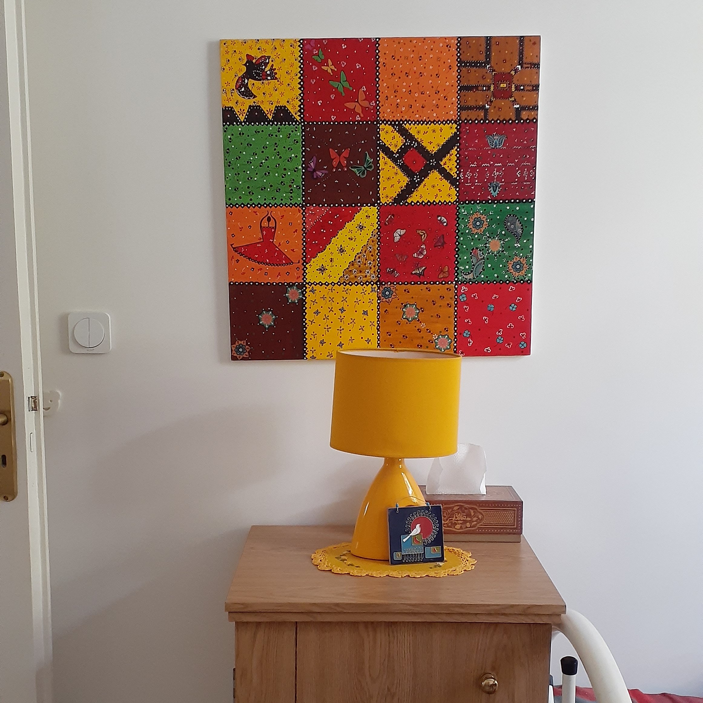 تابلو نقاشی فانتزی  اکرولیک روی بوم 60×60