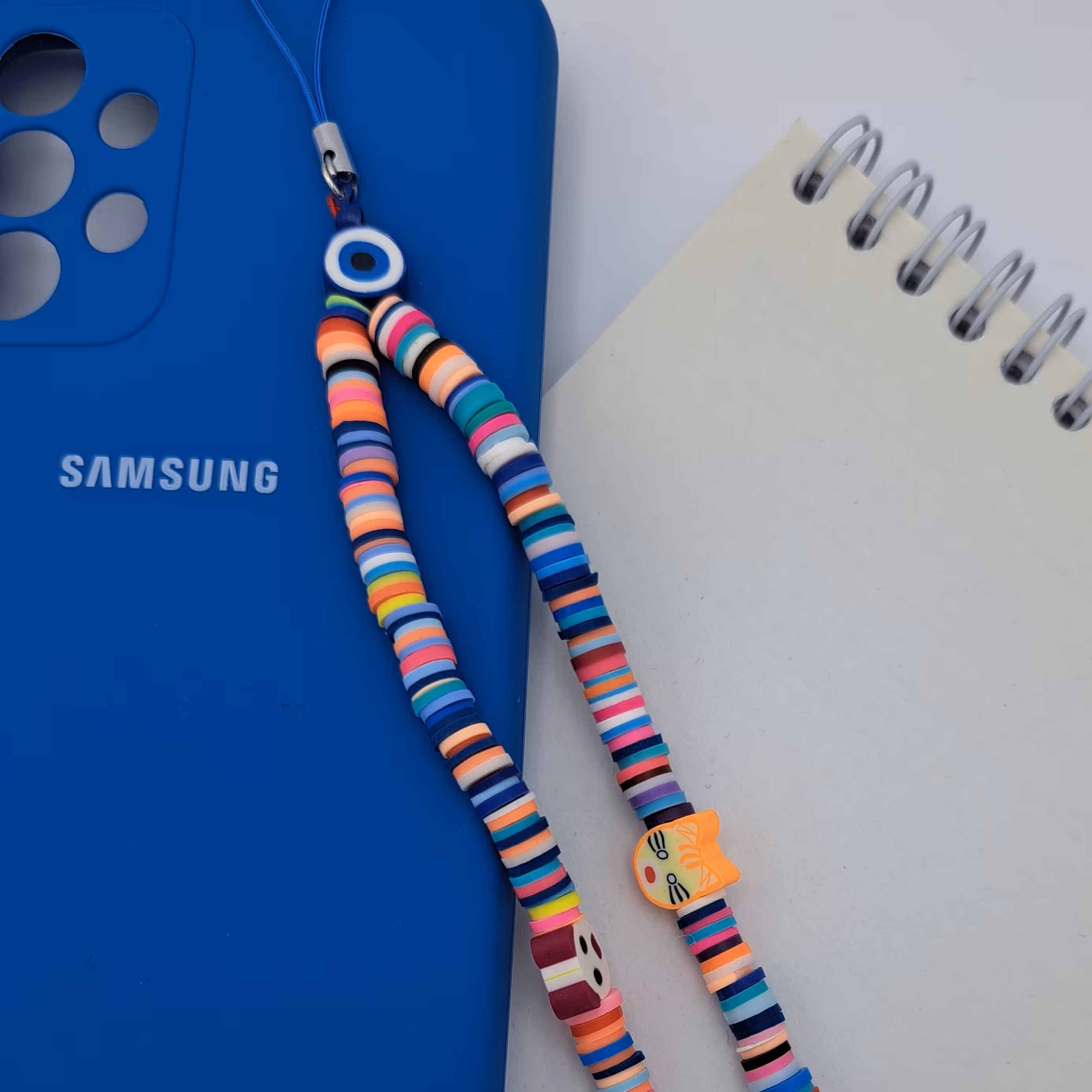 آویز گوشی دستساز  مهره ای