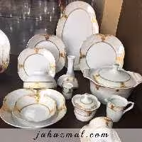 سرویس چینی پردیس طرح میراژه 104 پارچه کد 1002