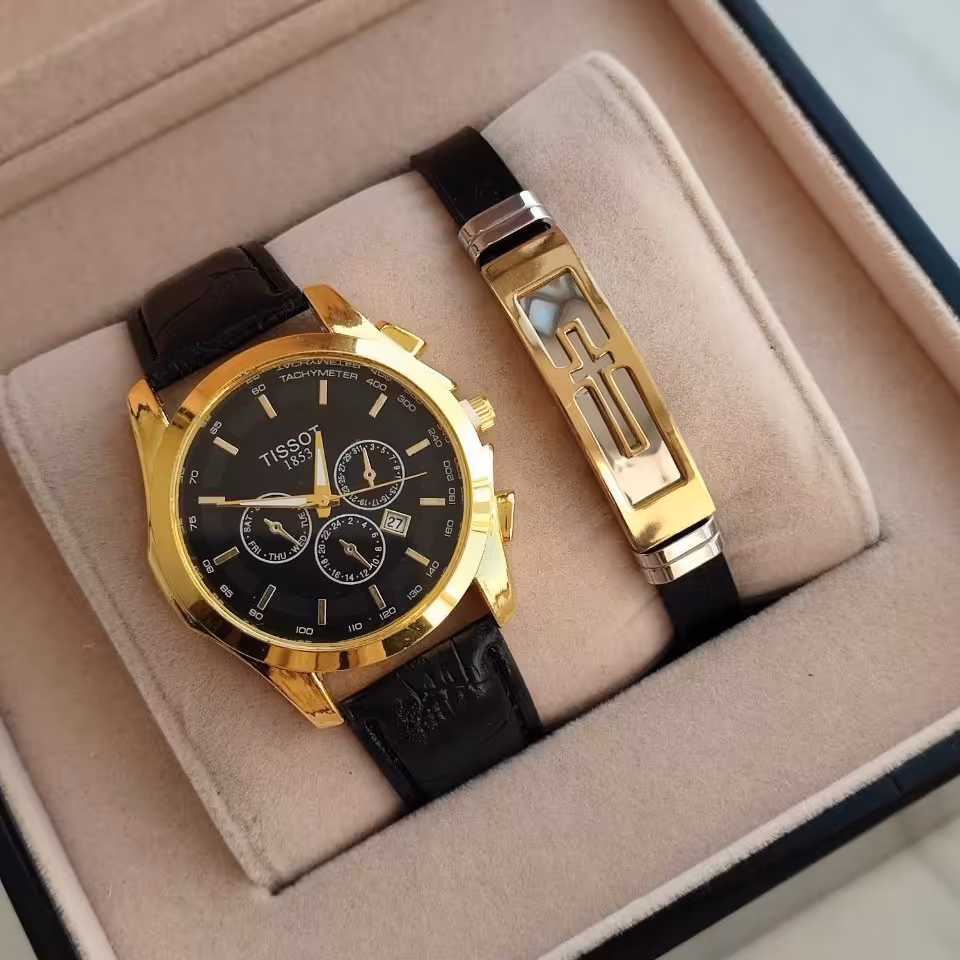 ساعت ست و دستبند مردانه کد 101