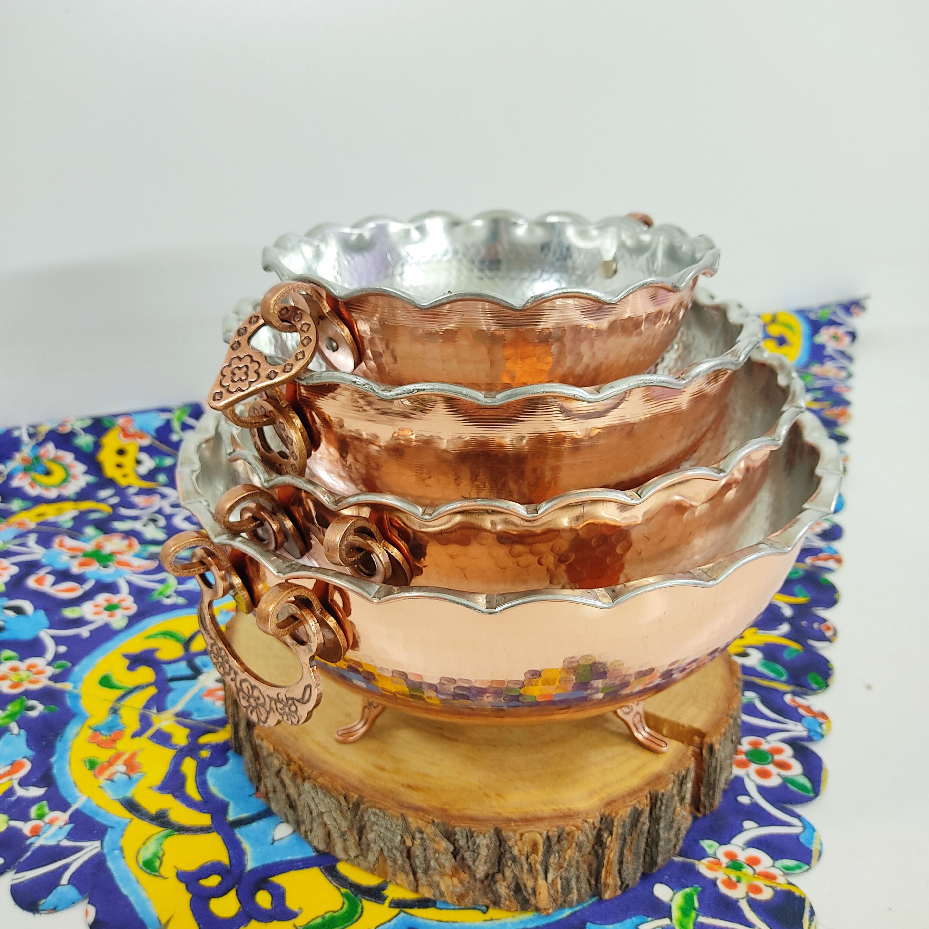 میوه خوری قطر 25مسی داخل قلع ، سه پایه دار ، چکشی